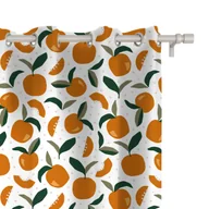 Zasłony - Zasłona SUMMER wzór SM27 | geometryczne pomarańcze 150 x 160 cm tkanina zaciemniająca - miniaturka - grafika 1