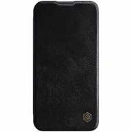 Etui i futerały do telefonów - Nillkin Qin Leather Pro Case etui iPhone 14 Pro Max osłona na aparat kabura pokrowiec obudowa z klapką czarny - miniaturka - grafika 1
