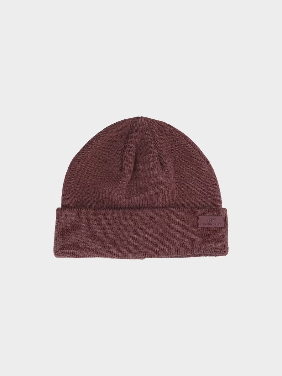 Czapka zimowa 4F 4FAW23ACAPM307 61S czerwony one size