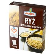 Ryż - Janex Ryż naturalny brązowy 400 g (4 x 100 g) - miniaturka - grafika 1