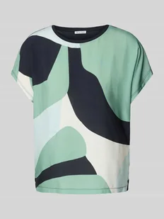 T-shirt o kroju regular fit z mieszanki materiałów z wiskozą - Koszulki i topy damskie - miniaturka - grafika 1