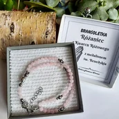 Bransoletki - Bransoletka RÓŻANIEC na rękę z Kwarcu Różowego Cały Pełny/GiovanniDivine - miniaturka - grafika 1