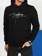 Bluzy męskie - Bluza męska z kapturem czarna Dstreet BX5701-XXL - miniaturka - grafika 1