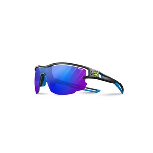 Okulary sportowe - Okulary rowerowe JULBO AERO czarno niebieski fotochrom High Contrast kat. 1>3 - grafika 1