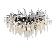 Lampy sufitowe - Kryształowy żyrandol natynkowy 12xG9/40W/230V czarny - miniaturka - grafika 1