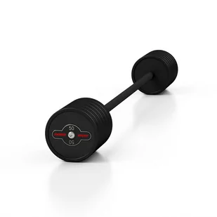 Marbo Sport Sztanga gumowana prosta 50 kg czarny mat - - Sztangi - miniaturka - grafika 1