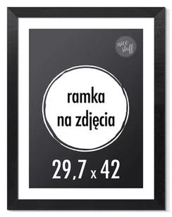 RAMKA NA ZDJĘCIA 29,7x42 cm A3 ramki 42x29,7 czarna drewniana sosna - Ramki na zdjęcia - miniaturka - grafika 1