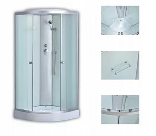 Kabina prysznicowa półokrągła zabudowana 100x100 WSH-303C ✖️AUTORYZOWANY DYSTRYBUTOR✖️ - Kabiny z hydromasażem - miniaturka - grafika 1