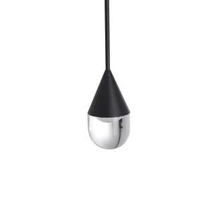 Wisząca lampa Nata PL0104-BK Yaskr LED 6W 3000K przezroczysta czarna - Lampy sufitowe - miniaturka - grafika 1