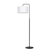 Lampy stojące - Lampa podłogowa stojąca Trapo czarno-biała 1xE27x15W wym: 150 x 50 x 35 cm tkanina Emibig - miniaturka - grafika 1