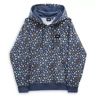 Bluzy damskie - Vans Damska bluza z kapturem Splotch Ditsy Fleece, Vintage Indigo, S, Vintage indygo, S - miniaturka - grafika 1