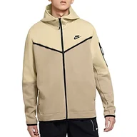 Koszulki męskie - NIKE CU4489-234 Odzież Sportowa Tech Polar Męska Pełna Zip Hoodie Długa Koszulka Męska Beżowy Rozmiar XS - miniaturka - grafika 1