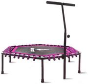 Trampoliny - Aga FITNESS Trampolína 130 cm Pink + madlo - miniaturka - grafika 1