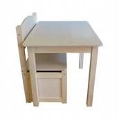 Zestawy mebli dla dzieci - STOLIK 75/50 + ŁAWECZKA SCHOWEK PEŁNA DLA MALUCHA - miniaturka - grafika 1