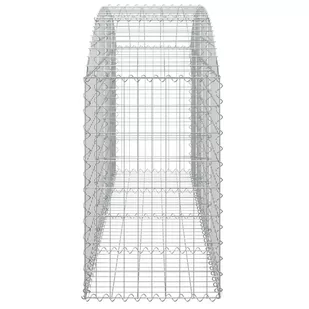 Łukowaty kosz gabionowy, 200x50x80/100 cm, galwanizowane żelazo - Ogrodzenia - miniaturka - grafika 5