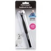 Higiena jamy ustnej zwierząt - Petosan szczoteczka z podwójną główką do mycia zębów u psa s - miniaturka - grafika 1