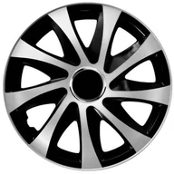 Kołpaki samochodowe - 4x KOŁPAKI EXTRA DRIFT ZESTAW srebrno-czarne 13'' - miniaturka - grafika 1