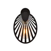 Lampy ścienne - Emibig Lighting czarny kinkiet do sypialni PLAYA BLACK 1146/K1 lampa ścienna z ciekawym efektem świetlnym 1146/K1 - miniaturka - grafika 1