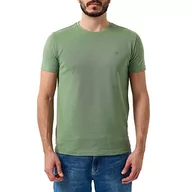 Koszulki męskie - GANT Męski t-shirt Slim Pique SS, zielony (Kalamata Green), standardowy, Kalamata Green, XL - miniaturka - grafika 1