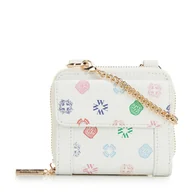 Portfele - Damski portfel skórzany na łańcuszku - miniaturka - grafika 1