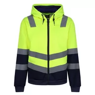 Bluzy męskie - Regatta Professional Męska Bluza z Kapturem Odblaskowa Hoodie Żółty, Rozmiar: Xxl - miniaturka - grafika 1