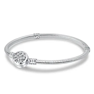 Bransoletka Modułowa Pandora Srebro 925 Charms Drzewo Rodzinne 16 cm - Bransoletki - miniaturka - grafika 1