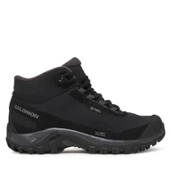 Buty trekkingowe damskie - Trekkingi Salomon Shelter Waterproof L47855000 Czarny - miniaturka - grafika 1