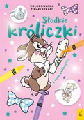 Książki edukacyjne - Słodkie zwierzaki. Słodkie króliczki i inne zwierzaki. Kolorowanka z naklejkami - miniaturka - grafika 1