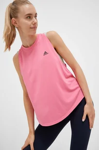 adidas Performance top do biegania Run Icons kolor różowy - Koszulki sportowe damskie - miniaturka - grafika 1
