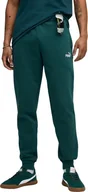 Spodnie sportowe męskie - Spodnie męskie Puma ESS no.1 Logo Sweatpants FL zielone 682607 75 S - miniaturka - grafika 1