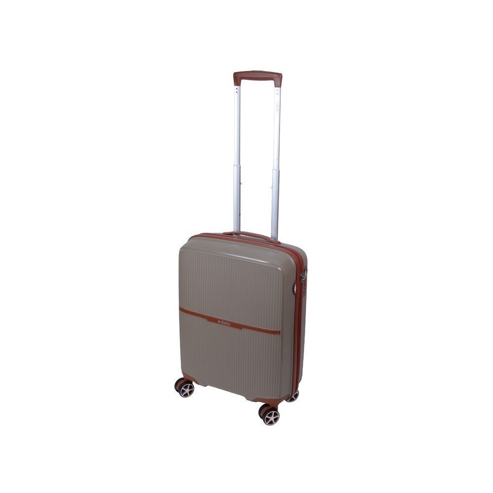 Walizka DIELLE 190 4k 55 cm kabinowa tortora PP z poszerzeniem