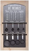 Pozostałe akcesoria kuchenne - Atmosphera Tablica kuchenna z miarkami 40 x 70 cm czarna 167032 - miniaturka - grafika 1