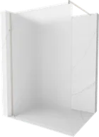 Ścianki i drzwi prysznicowe - Mexen Kioto ścianka prysznicowa Walk-in 140 x 200 cm, szron 8 mm, nikiel szczotkowany - 800-140-101-97-30 - miniaturka - grafika 1