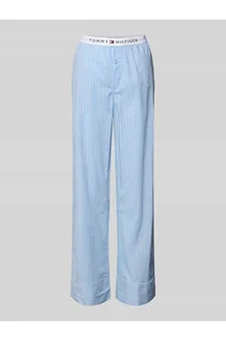 Spodnie od piżamy o kroju regular fit z czystej bawełny - Tommy Hilfiger - Piżamy damskie - miniaturka - grafika 1