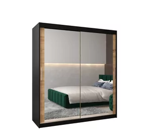 Szafa przesuwna garderoba TOKYO 3 180 gł. 62 Czarny / Artisan - Szafy Szafa przesuwna garderoba TOKYO 3 180 gł. 62 Czarny / Artisan - Szafy - miniaturka - grafika 1