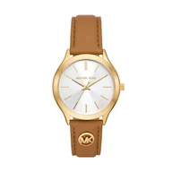 Zegarki damskie - Zegarek Michael Kors Slim Runway MK7465 Złoty - miniaturka - grafika 1