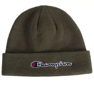 Czapki i chusty sportowe męskie - Czapka Champion Logo Knitted Beanie 805441-GS538 - zielona - miniaturka - grafika 1