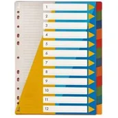 Przekładki do segregatorów - Tetis Przekładki PP A4 numeryczne 1-12 BP630-12 - miniaturka - grafika 1