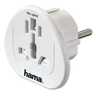 Kostki, złączki, wtyczki - Hama Adapter podróżny Uniwersalny Biały - miniaturka - grafika 1