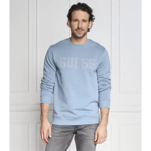 GUESS Bluza BEAU CN FLEECE | Regular Fit - Bluzy męskie - miniaturka - grafika 1