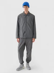 Męskie spodnie casual tkaninowe Outhorn OTHWAW24TTROM1230 - grafitowe - Spodnie męskie - miniaturka - grafika 1