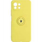 Etui i futerały do telefonów - Bizon Etui Case Silicone Ring do Xiaomi Mi 11 Lite / 5G / 5G NE żółte - miniaturka - grafika 1