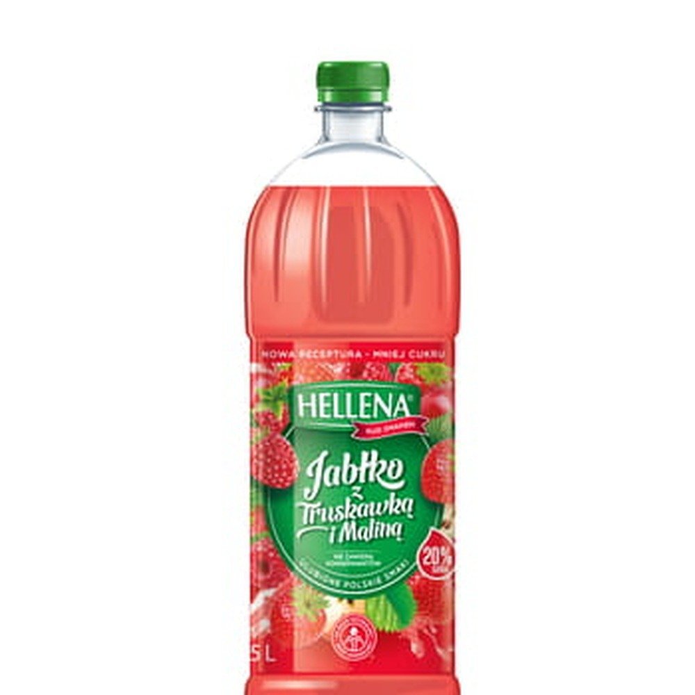 Napój gazowany Hellena o smaku truskawkowo-malinowym 1,75L