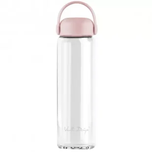 Vialli Design Szklana butelka na wodę Fuori różowa 30268 540 ml - Butelki termiczne - miniaturka - grafika 1