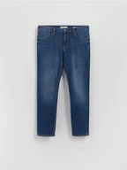 Spodnie męskie - Reserved - Jeansy slim z efektem sprania - granatowy - miniaturka - grafika 1