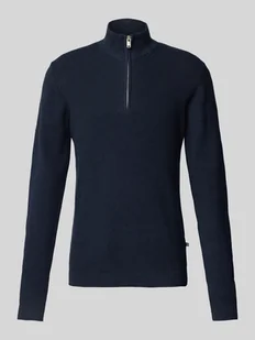 Sweter z dzianiny ze stójką model ‘lagoon’ - Swetry męskie - miniaturka - grafika 1