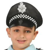 Dodatki do strojów karnawałowych - Czapka małego policjanta, czarna - miniaturka - grafika 1