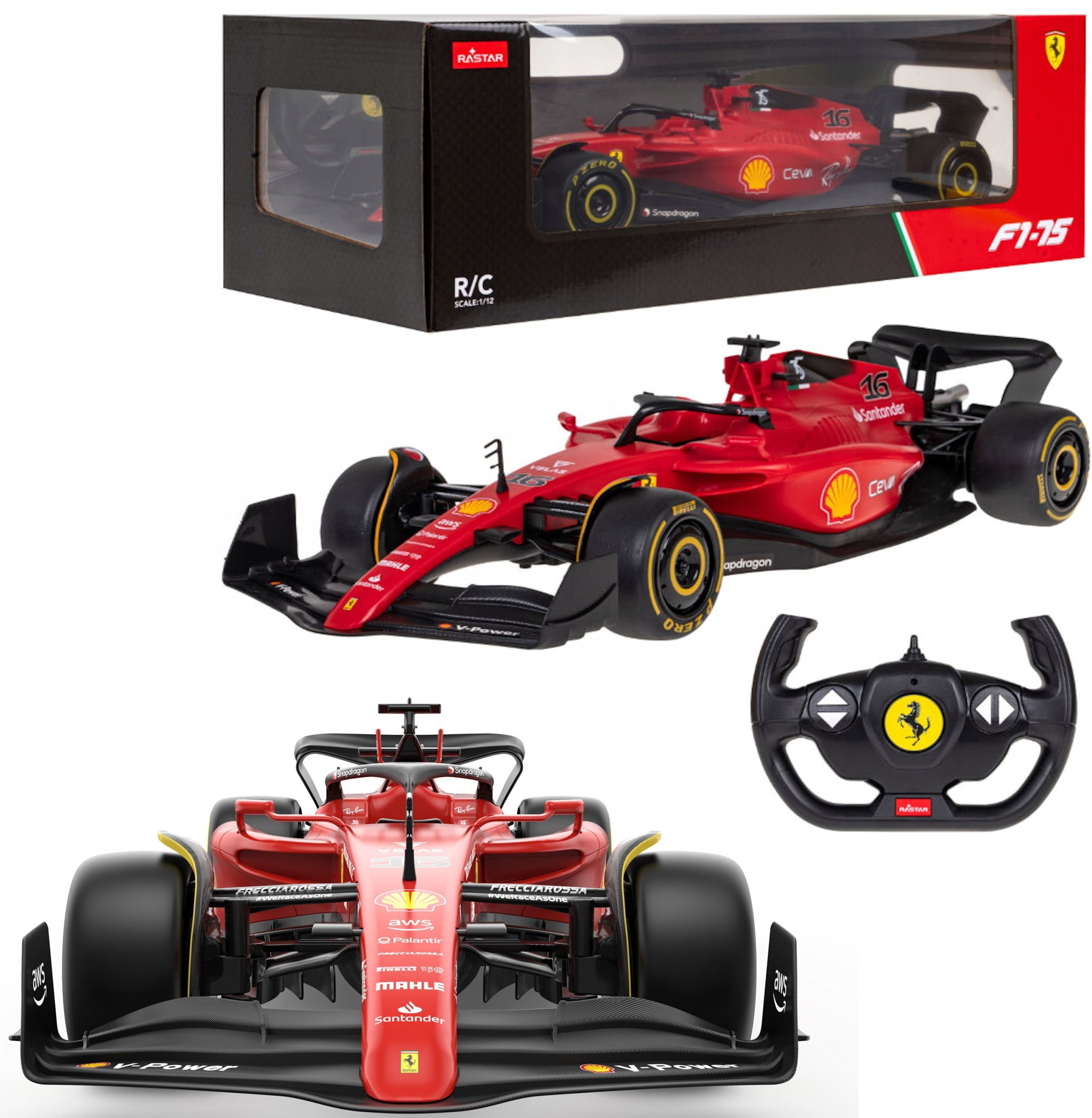 Coil zdalnie sterowany samochód auto formuła rc 1:12 ferrari f1 75 czerwone