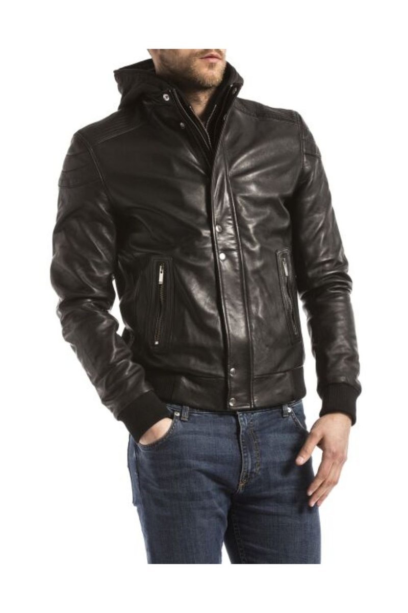 Kurtka męska Blue Wellford Maros skórzana-XXL