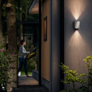 Philips Cistus - kanciasty kinkiet zewnętrzny LED ze stali - Lampy ogrodowe - miniaturka - grafika 3